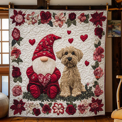 Gnome And Pup Love WN0801008CL Quilt