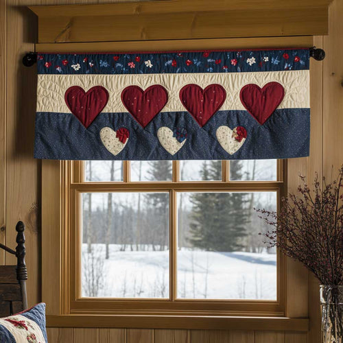 Petals And Hearts WN1403103CL Quilted Valance