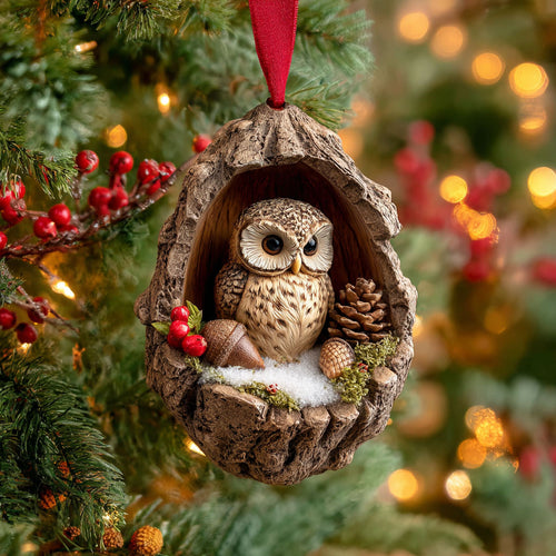 Owl Nest CW0312016CL Christmas Ornament