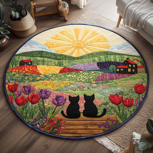 Whiskered Hill WJ1807042CL Quilted Round Mat