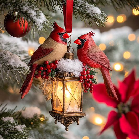 Cardinal Love Lantern CW1410012CL Christmas Ornament