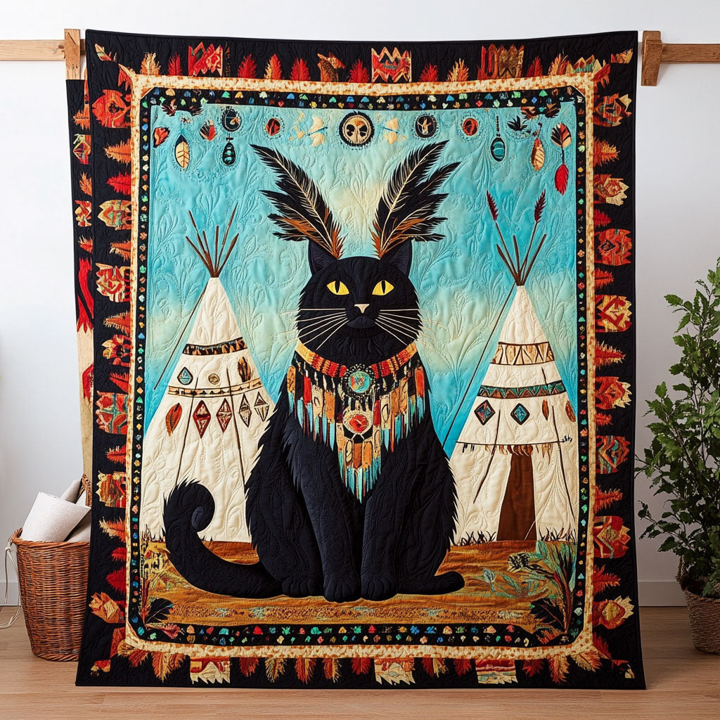 Native American Cat CW1201043CL Quilt