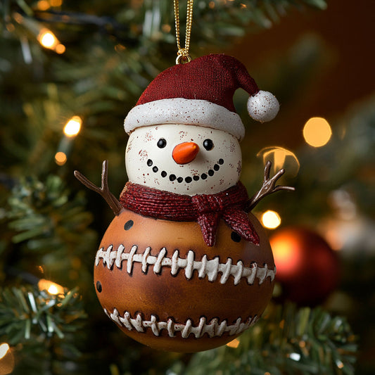 American Football Snowman CW2311004CL Christmas Ornament