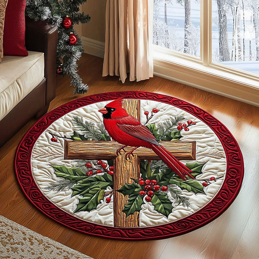 The Cardinal Of God QA0712037CL Quilted Round Mat