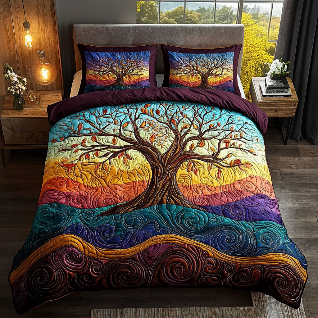 Vibrant Tree Of Life QA1401016CL Duvet Cover Set