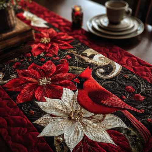 Red Cardinal XR1211006CL Quilted Table Runner