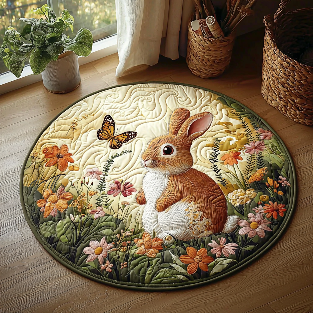 Innocent Rabbit QA1212036CL Quilted Round Mat
