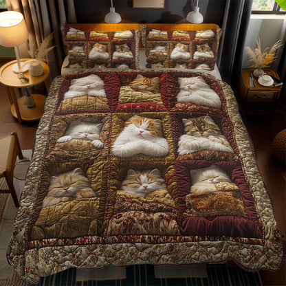 Purrfectly Sleeping Cats WN1103140CL Duvet Cover Set