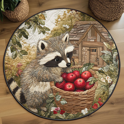 Red Apple Mischief WJ1306046CL Quilted Round Mat