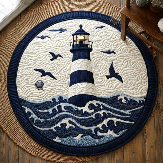 Shining Lighthouse WN2103070CL Quilted Round Mat