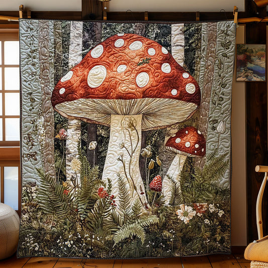 Whimsical Mushroom WN1303078CL Quilt