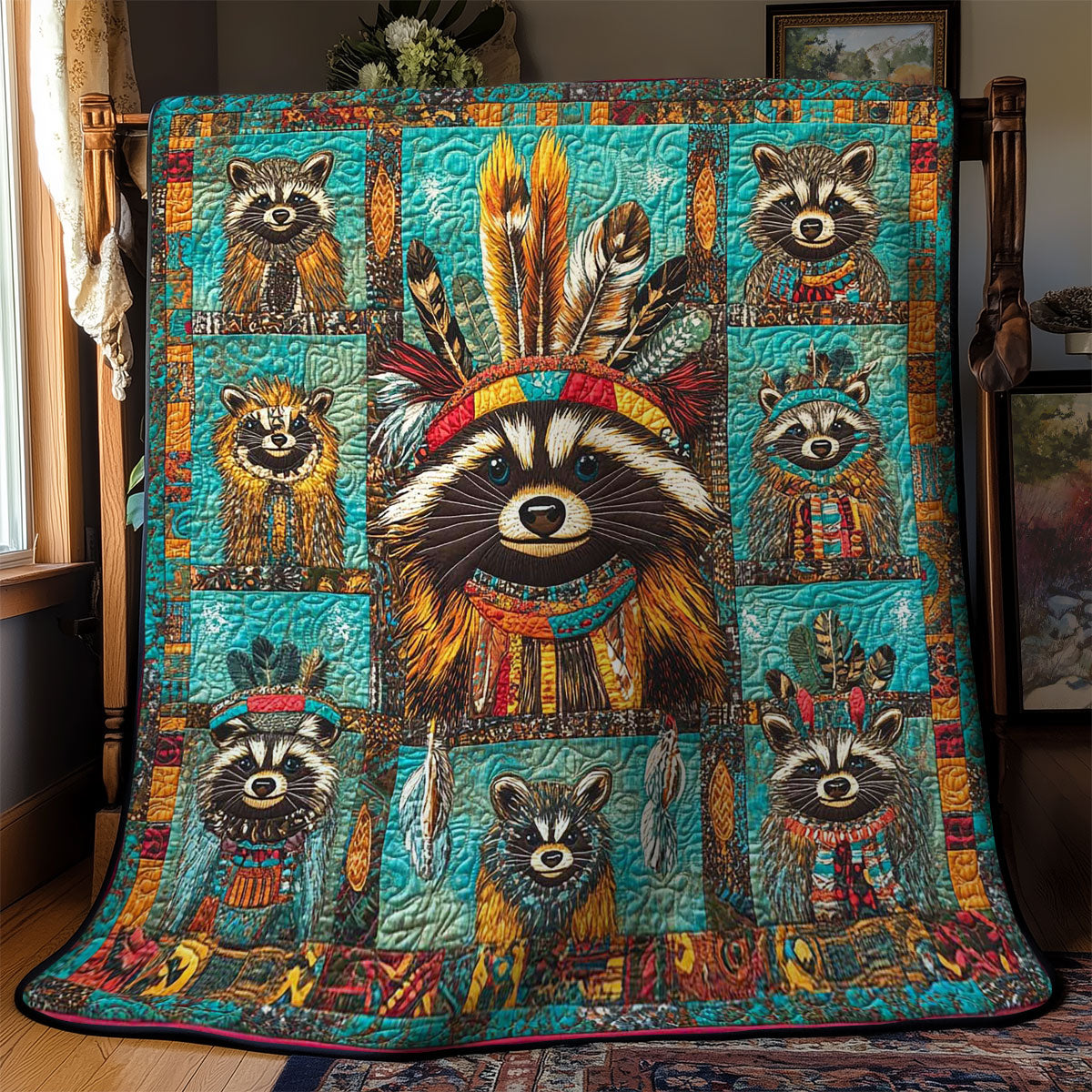 Raccoon Of The Tribe WN2401029CL Quilt