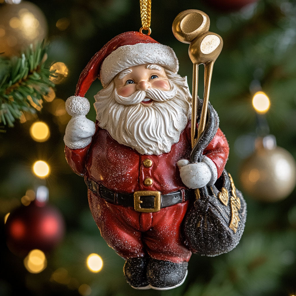 Santa Golf CW2711066CL Christmas Ornament