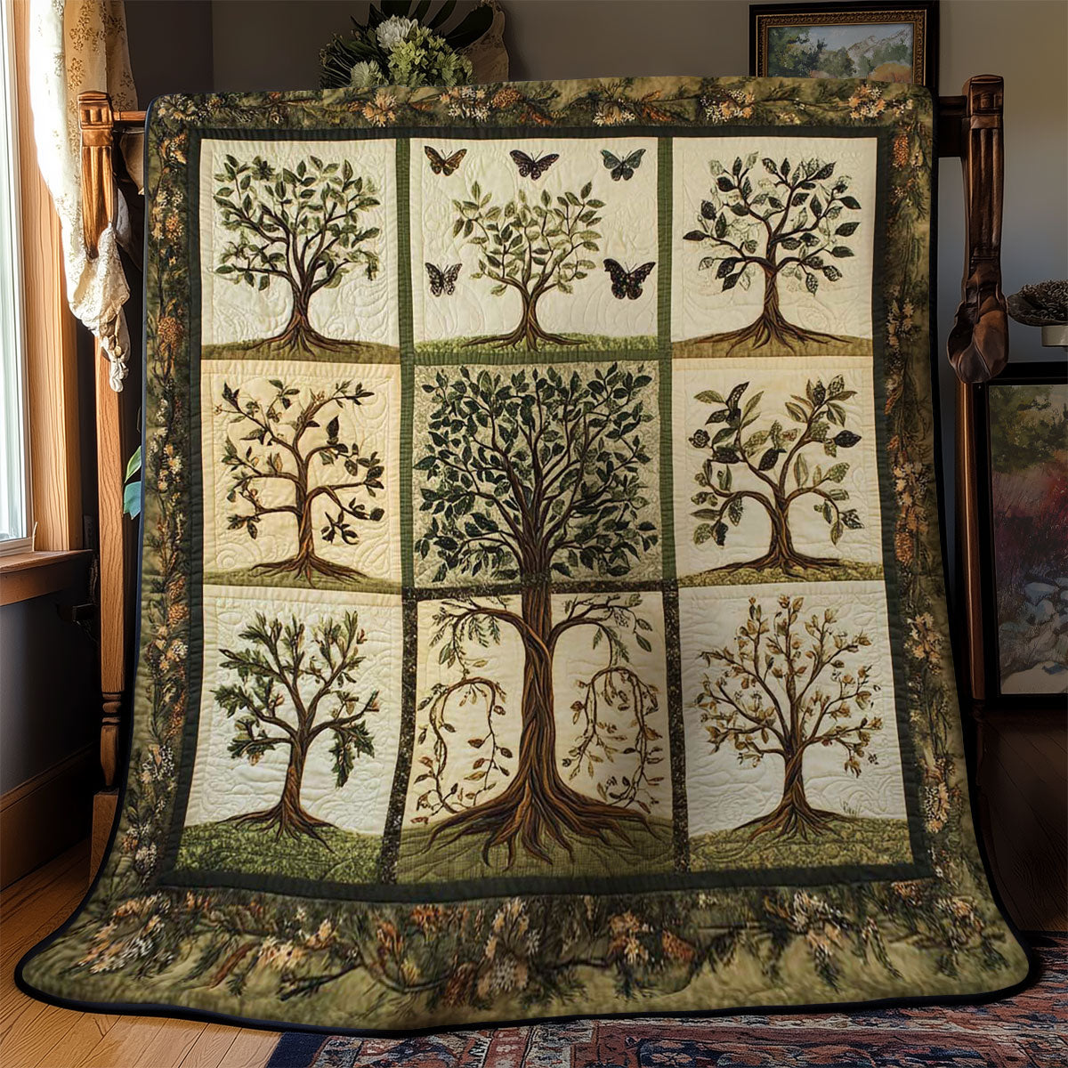 Green Harmony Tree Of Life WN0301024CL Quilt