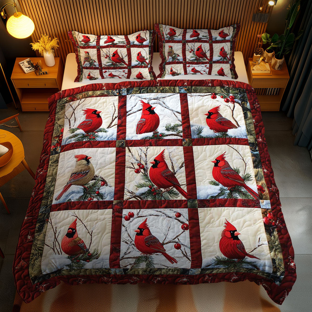 Icy Cardinal WN2102042CL Duvet Cover Set