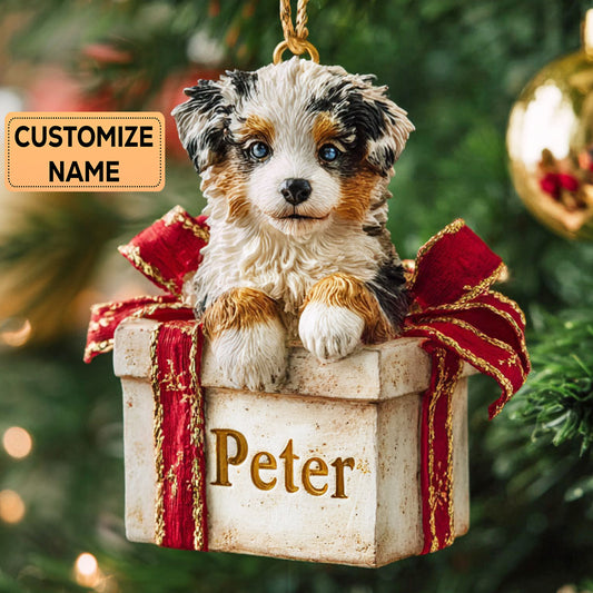 Holiday Aussie CP0112038CL Personalized Christmas Ornament