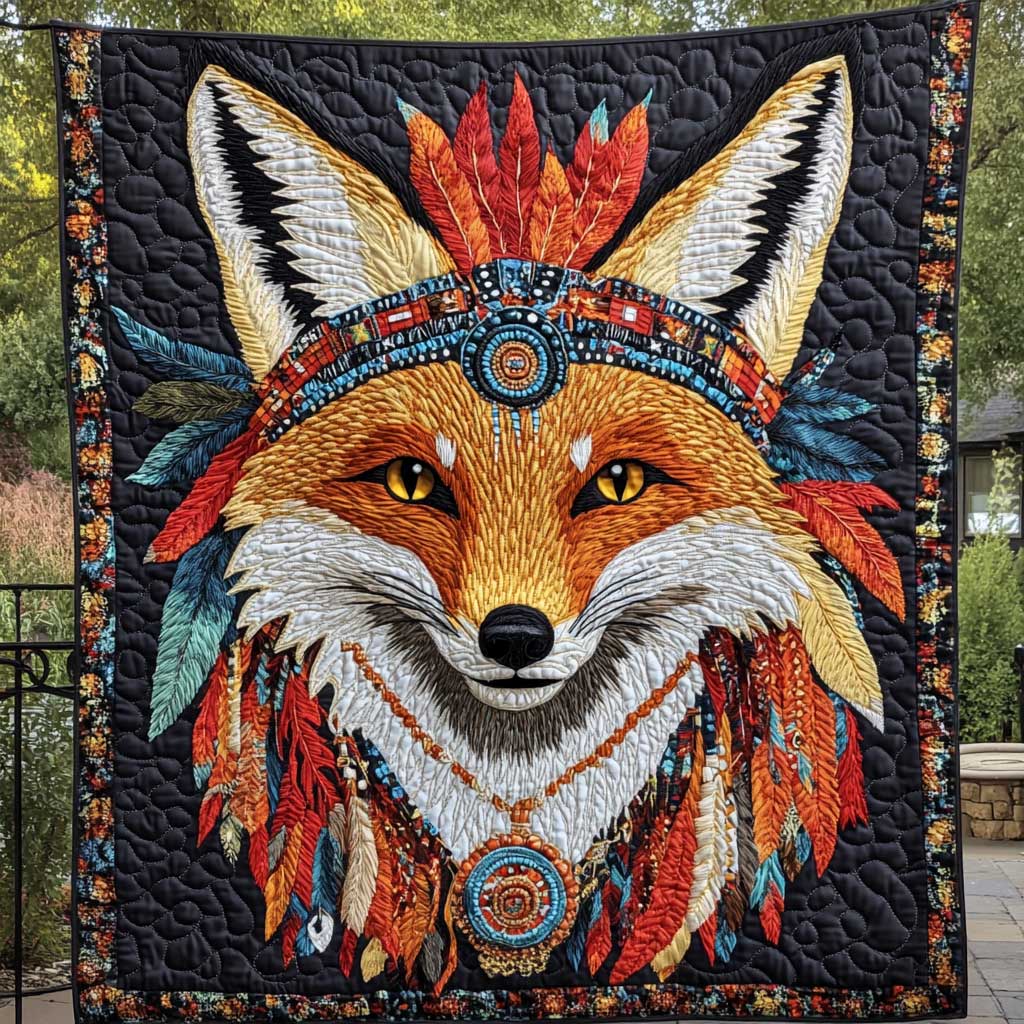 Native American Fox WP0701033CL Quilt