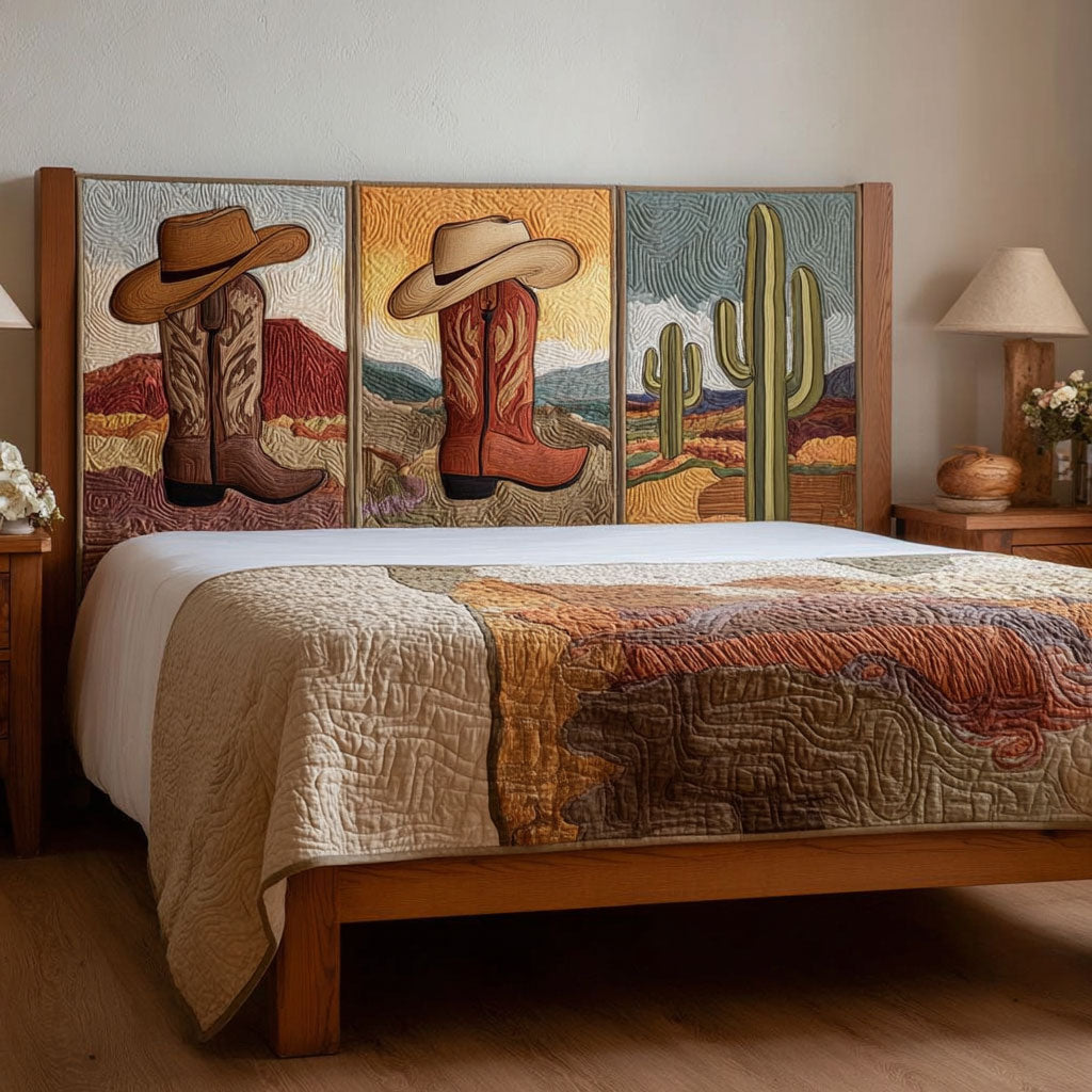 Western Cowboy Boots CW2912040CL Quilted Headboard Slipcover