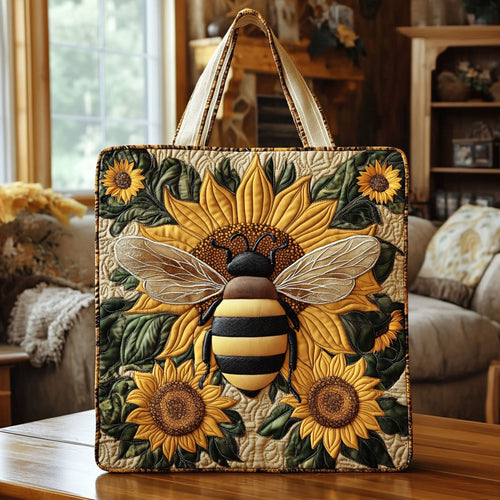 Sunflower and Bee KL0312008CL Quilted Tote Bag