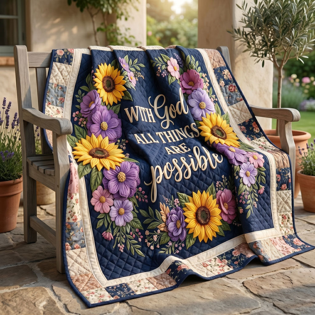 With God All Things WN1404007CL Quilt