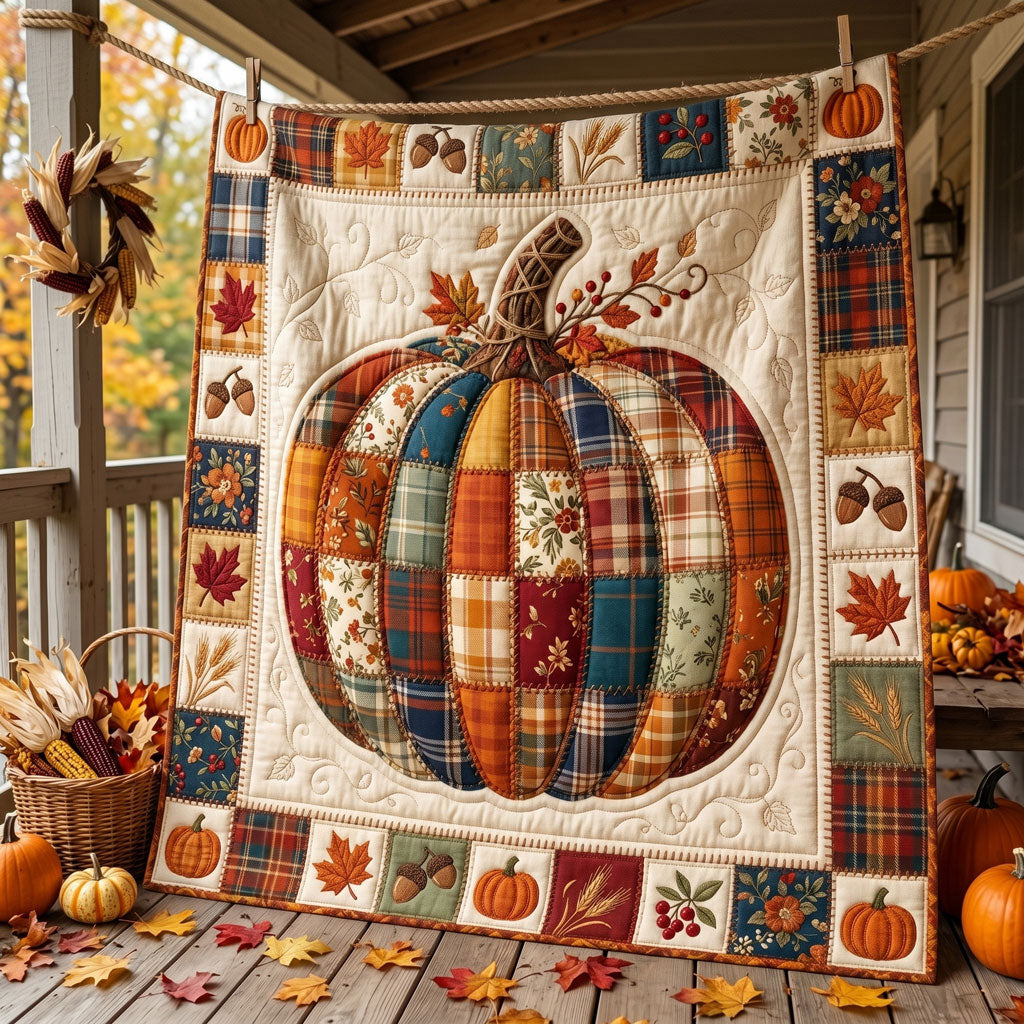 Patchwork Harvest Pumpkin WN1806008CL Quilt