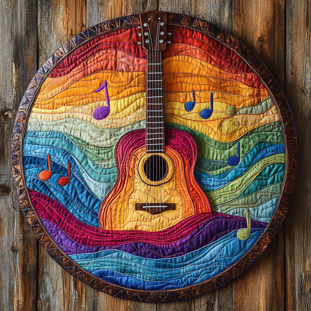 Rhythm Guitar WN1606028CL Quilted Round Mat