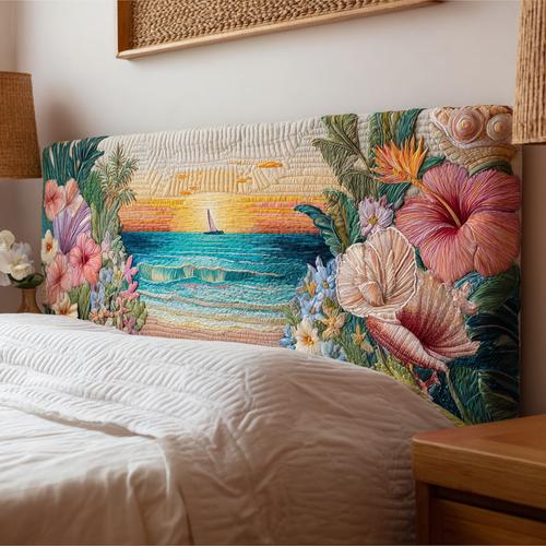 Tropical Coastal XR3012009CL Quilted Headboard Slipcover