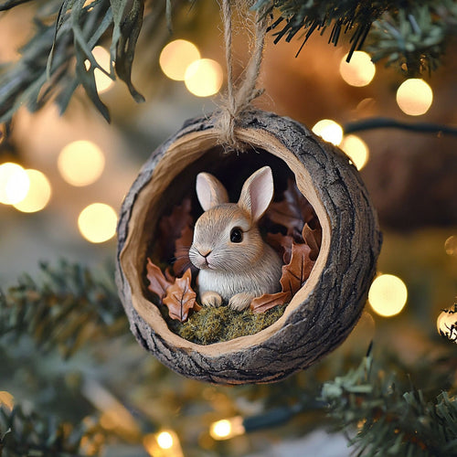 Rabbit Holiday Glow WN2411067CL Christmas Ornament
