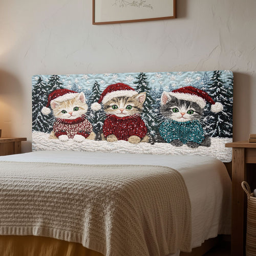 Winter Cat Friend CW2312032CL Quilted Headboard Slipcover