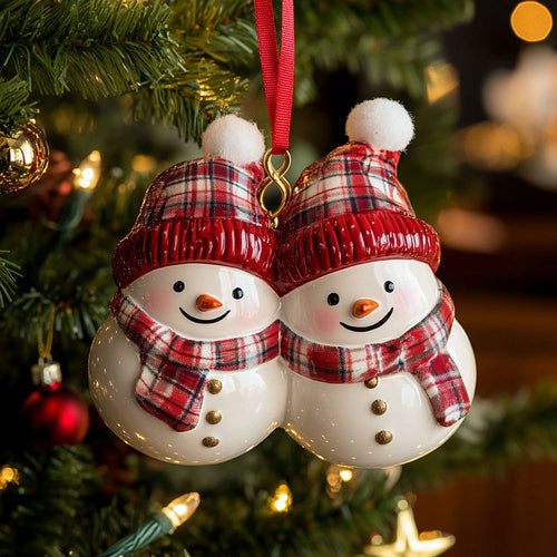 Snowman Twins CW1310015CL Christmas Ornament