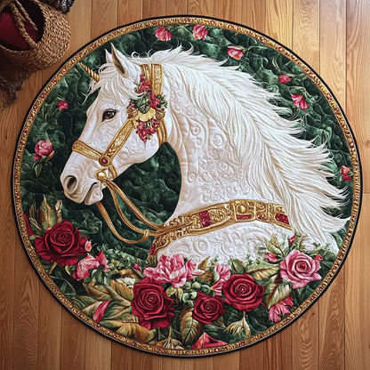White Horse Waltz WJ1807043CL Quilted Round Mat