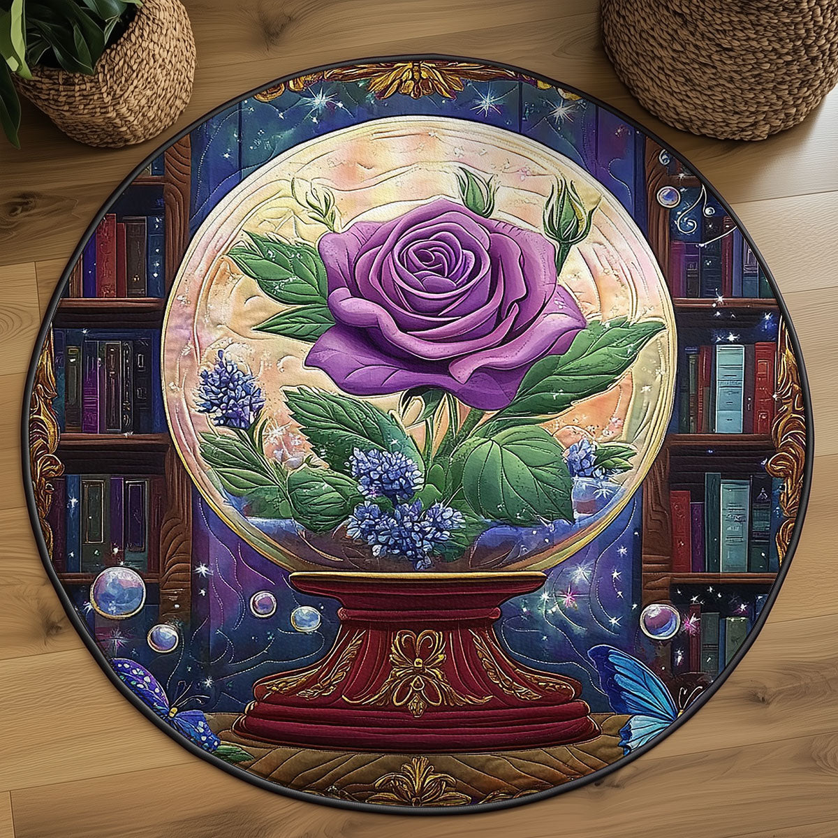 Crystal Rosekeeper WJ0306028CL Quilted Round Mat