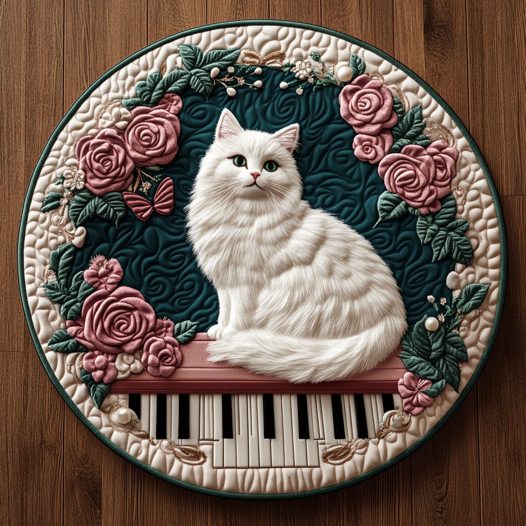 Velvet Rose Elegance KL1301054CL Quilted Round Mat