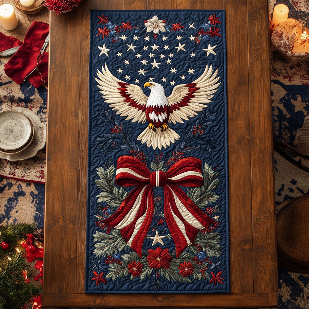 Bald Eagle Wingspan WN1206055CL Quilted Table Runner
