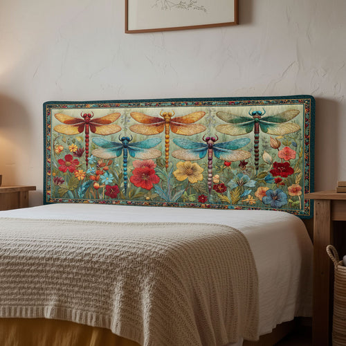 Dragonfly Garden CW3012014CL Quilted Headboard Slipcover