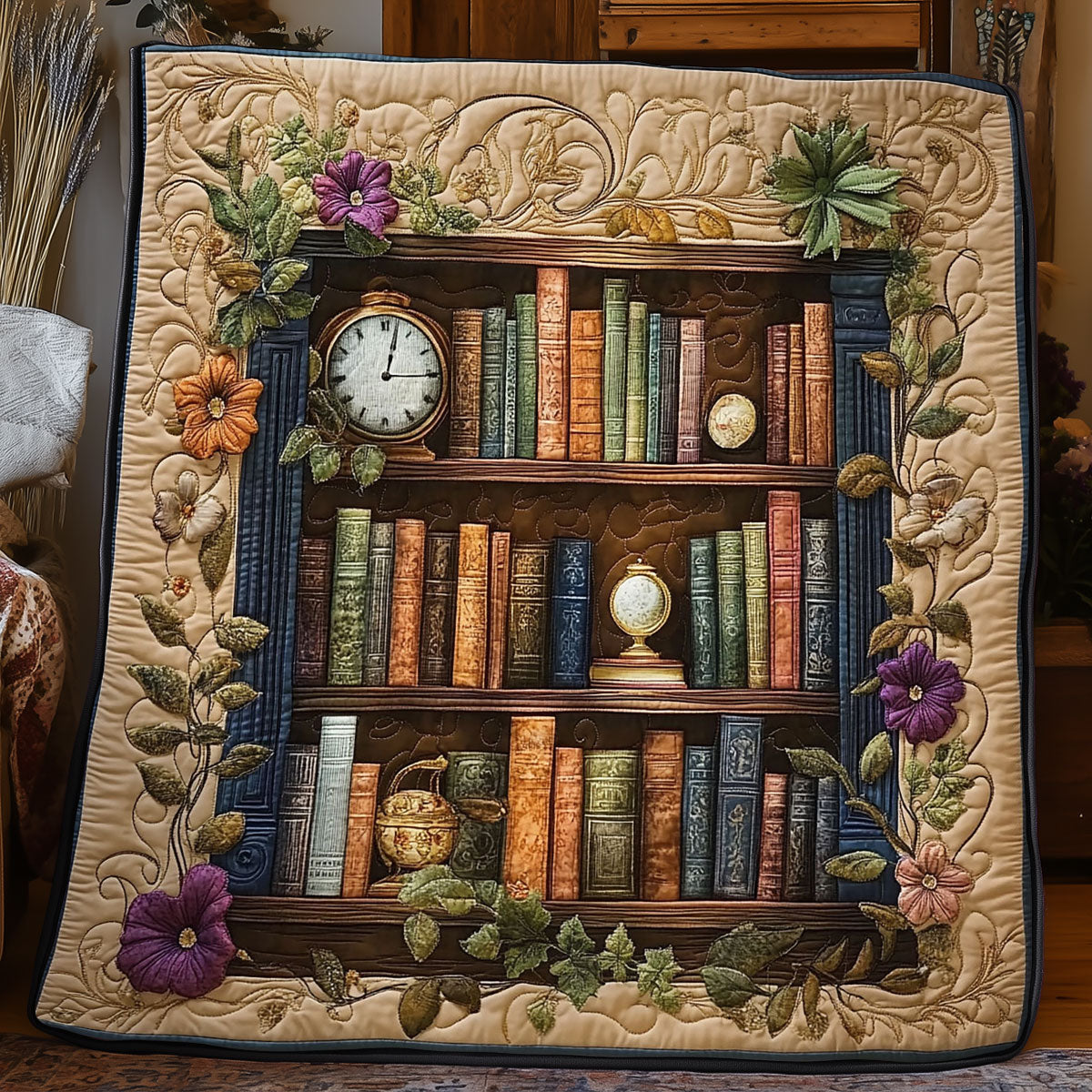 Antique Bookshelf WJ1305001CL Quilt