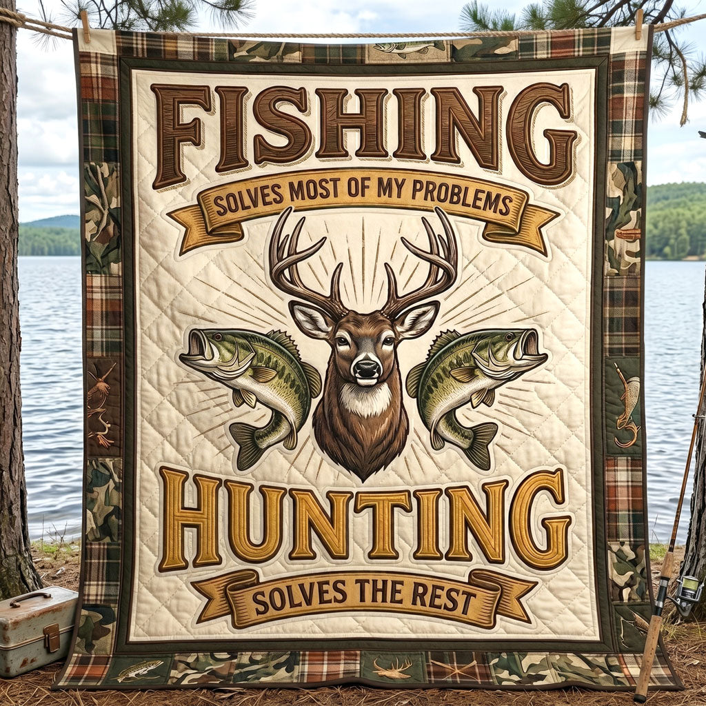 Fishing And Hunting Life WN1505009CL Quilt