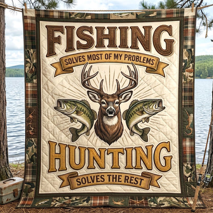 Fishing And Hunting Life WN1505009CL Quilt
