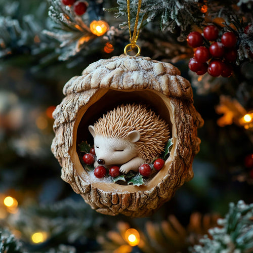 Sleeping Hedgehog CW2911028CL Christmas Ornament