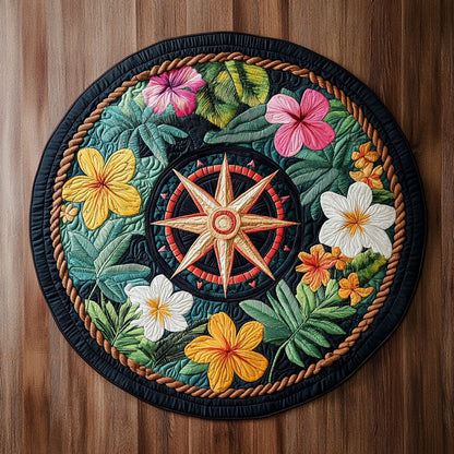 Paradise Compass WN0207080CL Quilted Round Mat