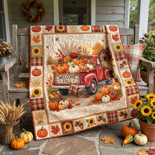 Welcome Fall Harvest Truck WN2006016CL Quilt