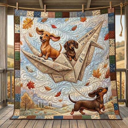 Dachshund Skybound Adventure WN0406005CL Quilt