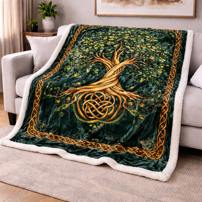 Celtic Tree QA3001002CL Faux Fur Throw Blanket
