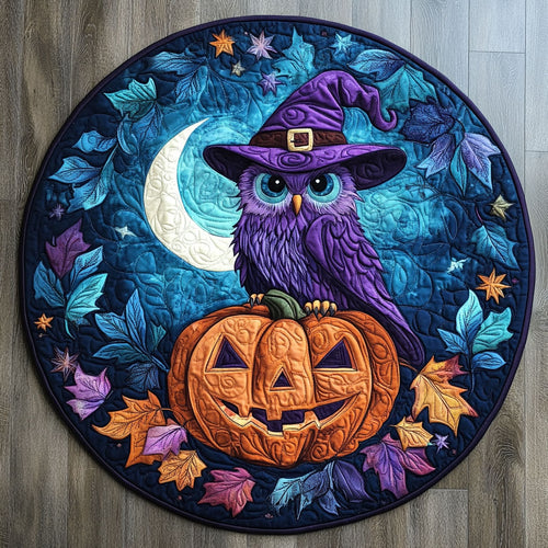 Witch Owl Watch WN0708128CL Quilted Round Mat