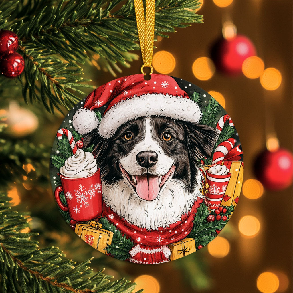 Border Collie Sparkle WN1510012CL Christmas Ornament