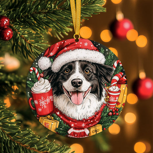 Border Collie Sparkle WN1510012CL Christmas Ornament