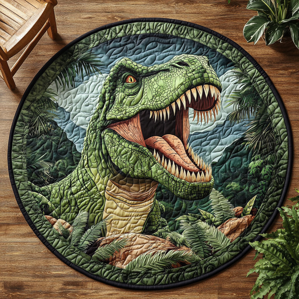 T-Rex Dinosaur WJ3103051CL Quilted Round Mat