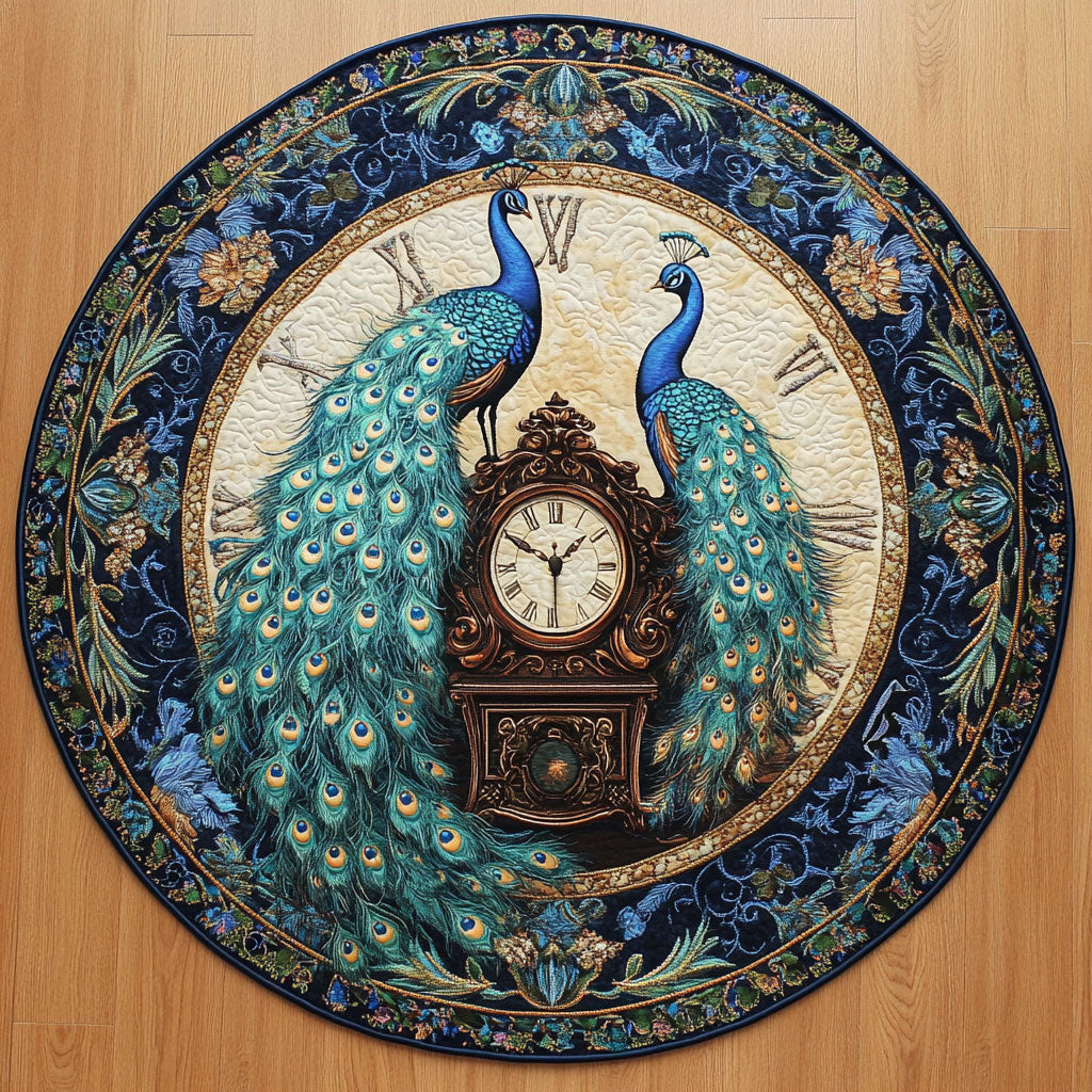 Peacock Of The Palace WN2705063CL Quilted Round Mat