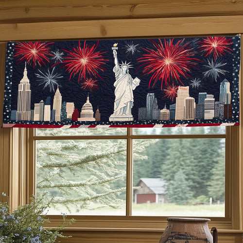 Stars Of Liberty WJ1006028CL Quilted Valance