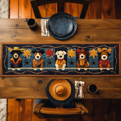 Western Rodeo Pups WN0807095CL Quilted Table Runner